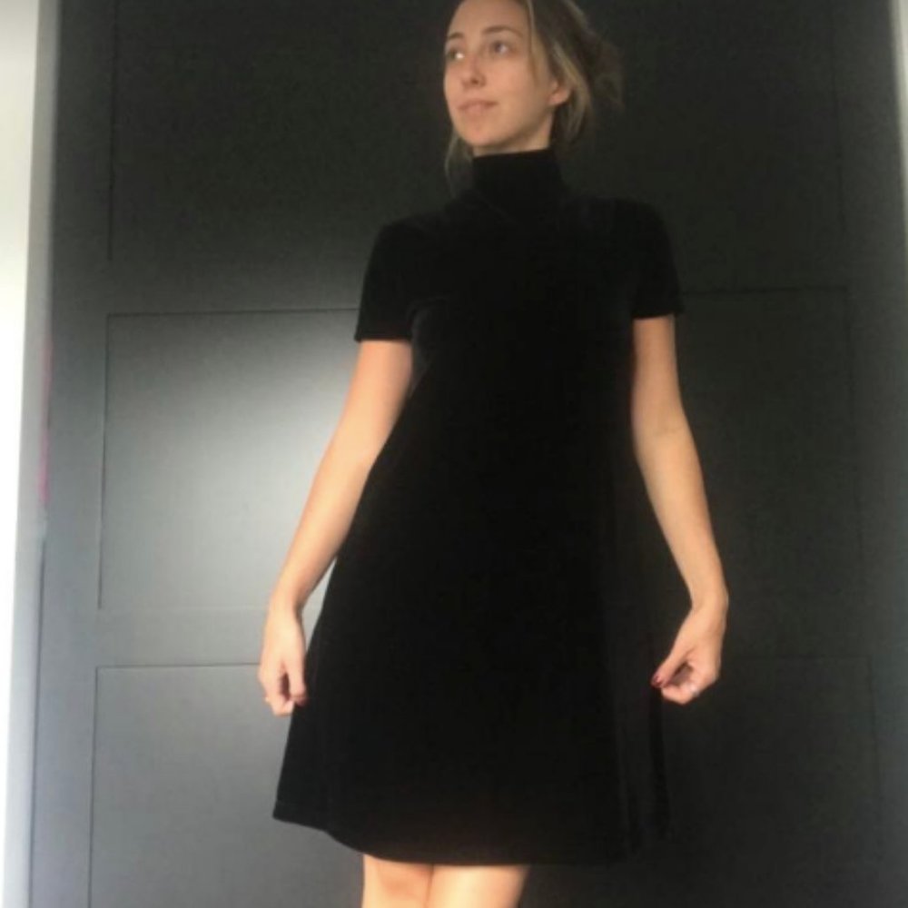 Back Velour Vintage Dress! Perfect Condition